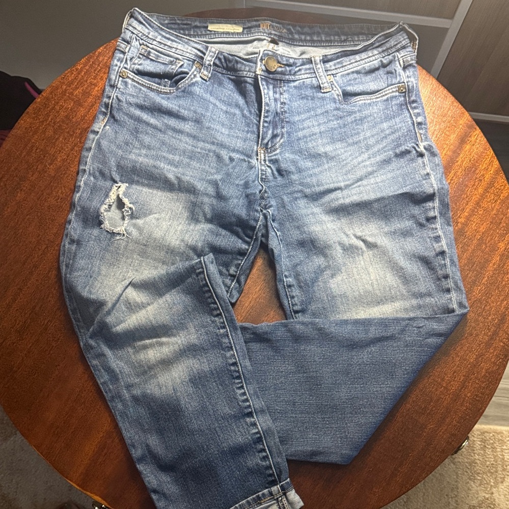 Classic Blue Distressed Women's Jeans